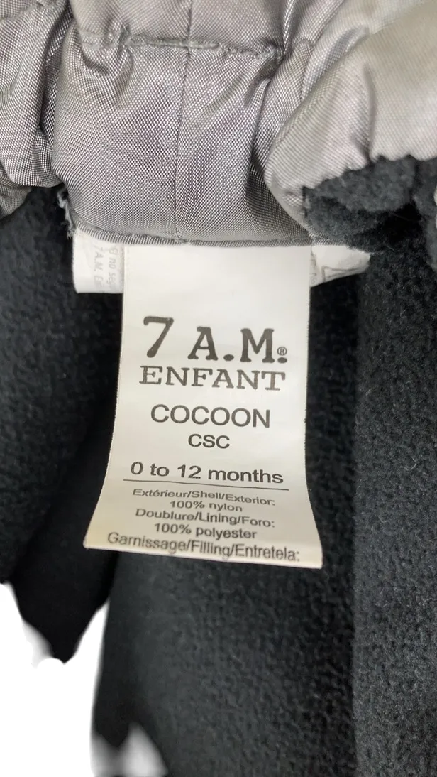 7 A.M. Enfant Car Seat Cocoon, Metallic Grey