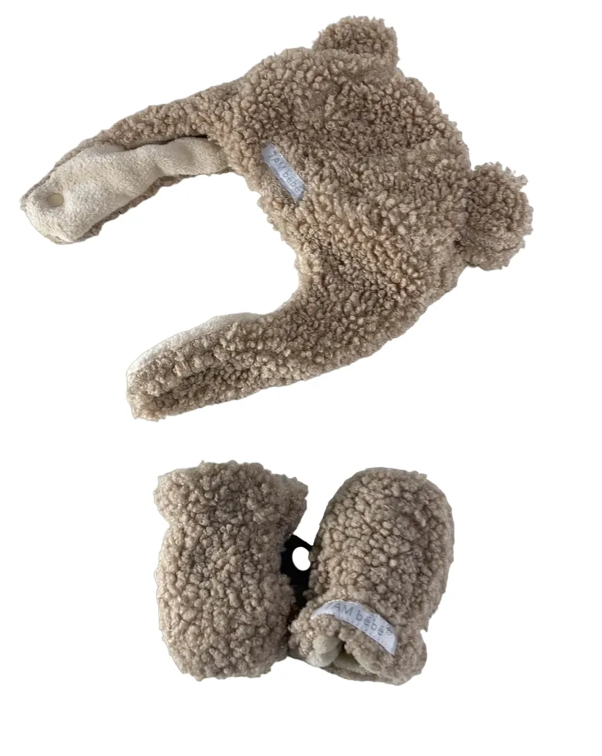 7 A.M. Enfant Cub Set, Teddy, Oatmeal, 0-6 months