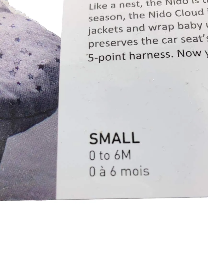 7 A.M. Enfant Nido Cloud, Heather Grey, Small (0-6 months)