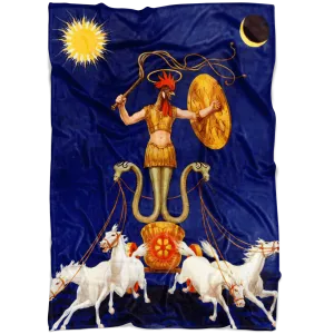 Abraxas Gnostic Deity Fleece Blanket