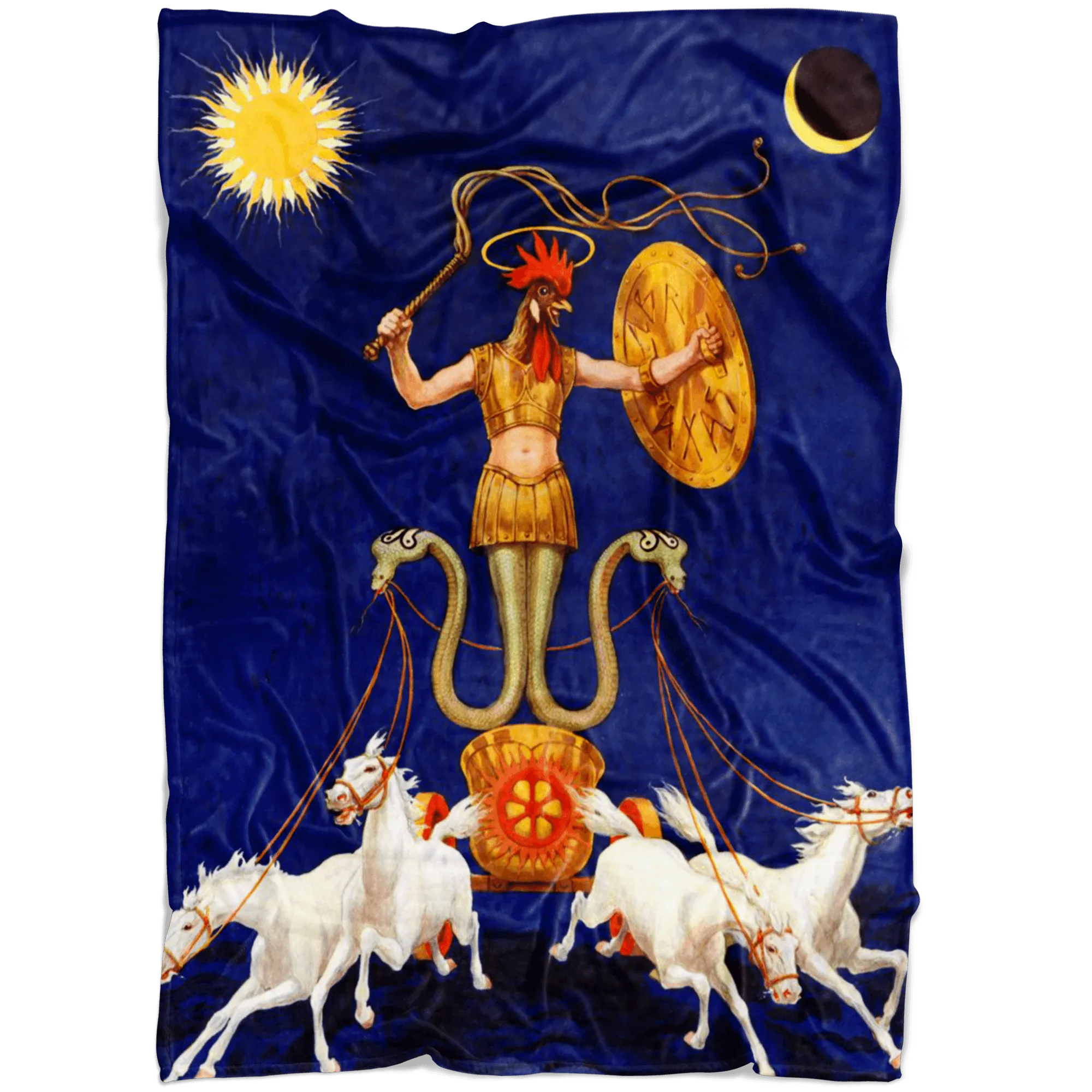 Abraxas Gnostic Deity Fleece Blanket