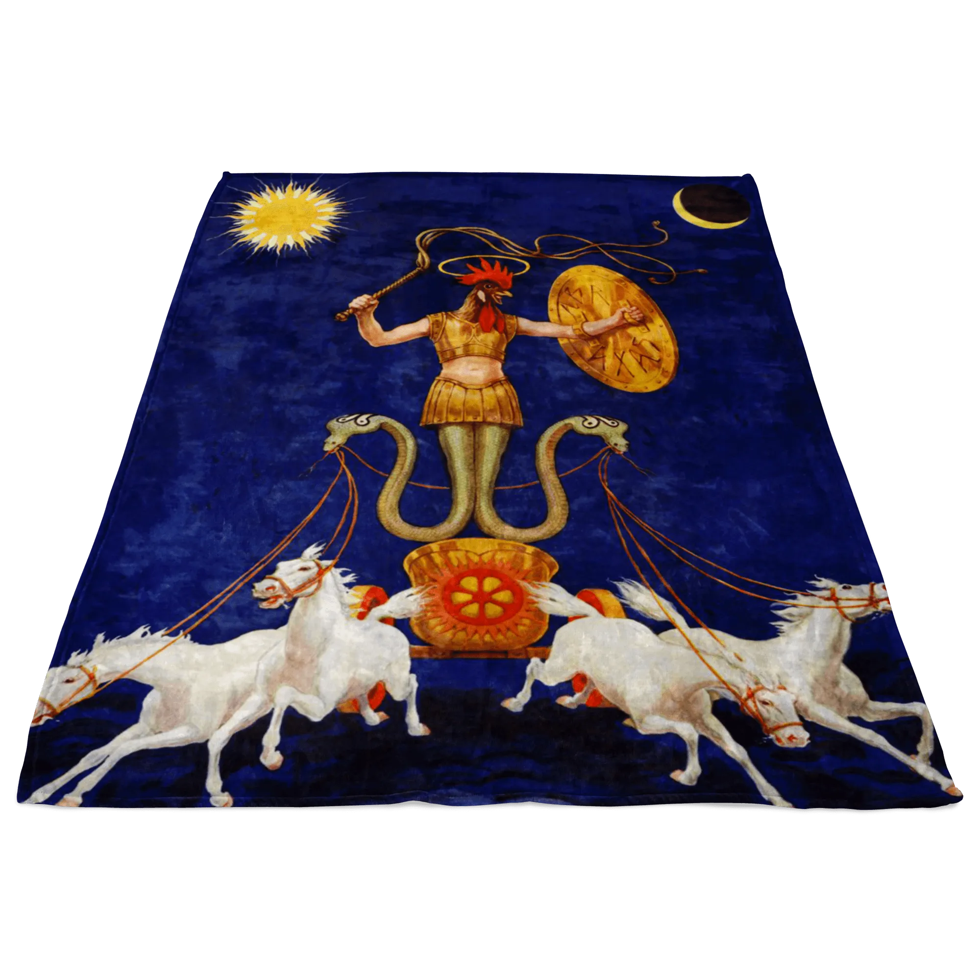 Abraxas Gnostic Deity Fleece Blanket