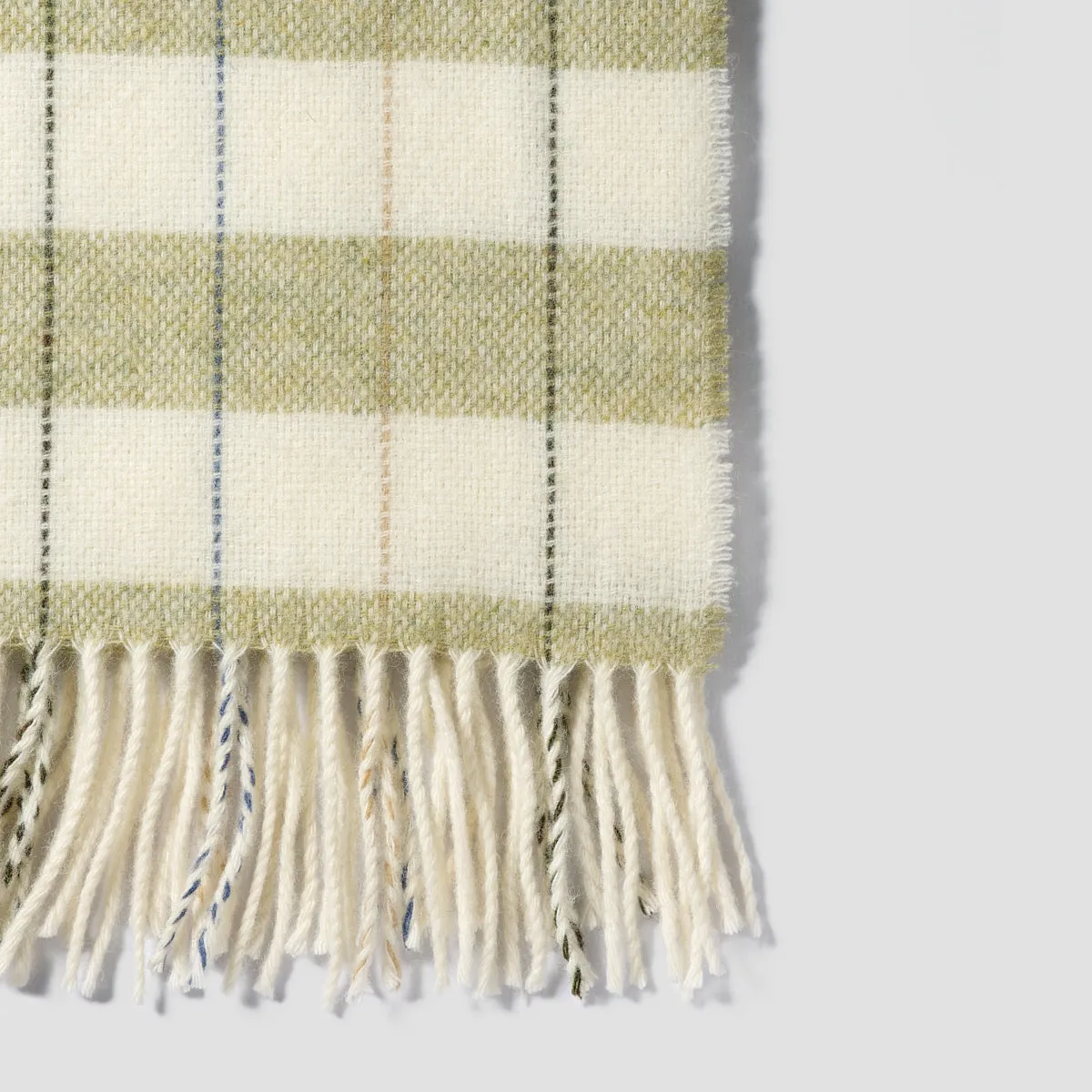 Apple Checked Stripe Wool Blanket Piglet In Bed