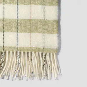 Apple Checked Stripe Wool Blanket Piglet In Bed