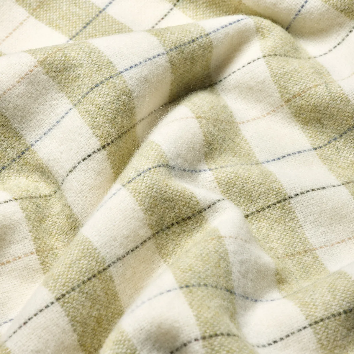 Apple Checked Stripe Wool Blanket Piglet In Bed