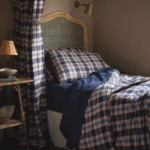 Atlantic Dallington Plaid Linen Blend Duvet Cover Piglet In Bed