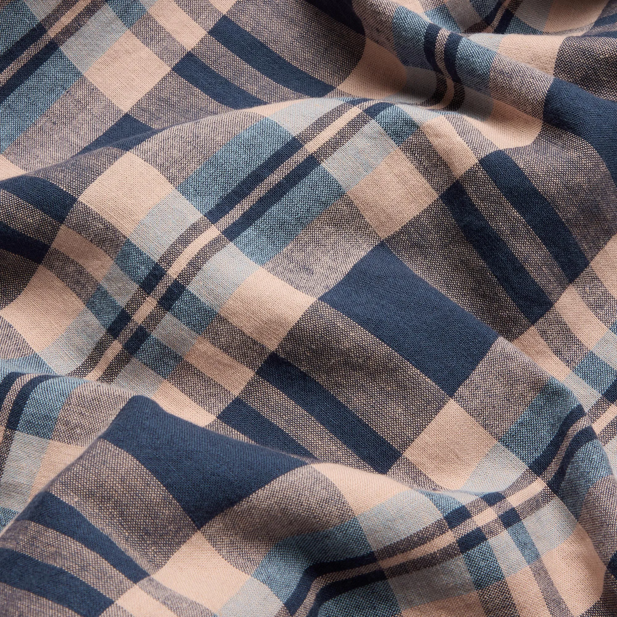 Atlantic Dallington Plaid Linen Blend Duvet Cover Piglet In Bed