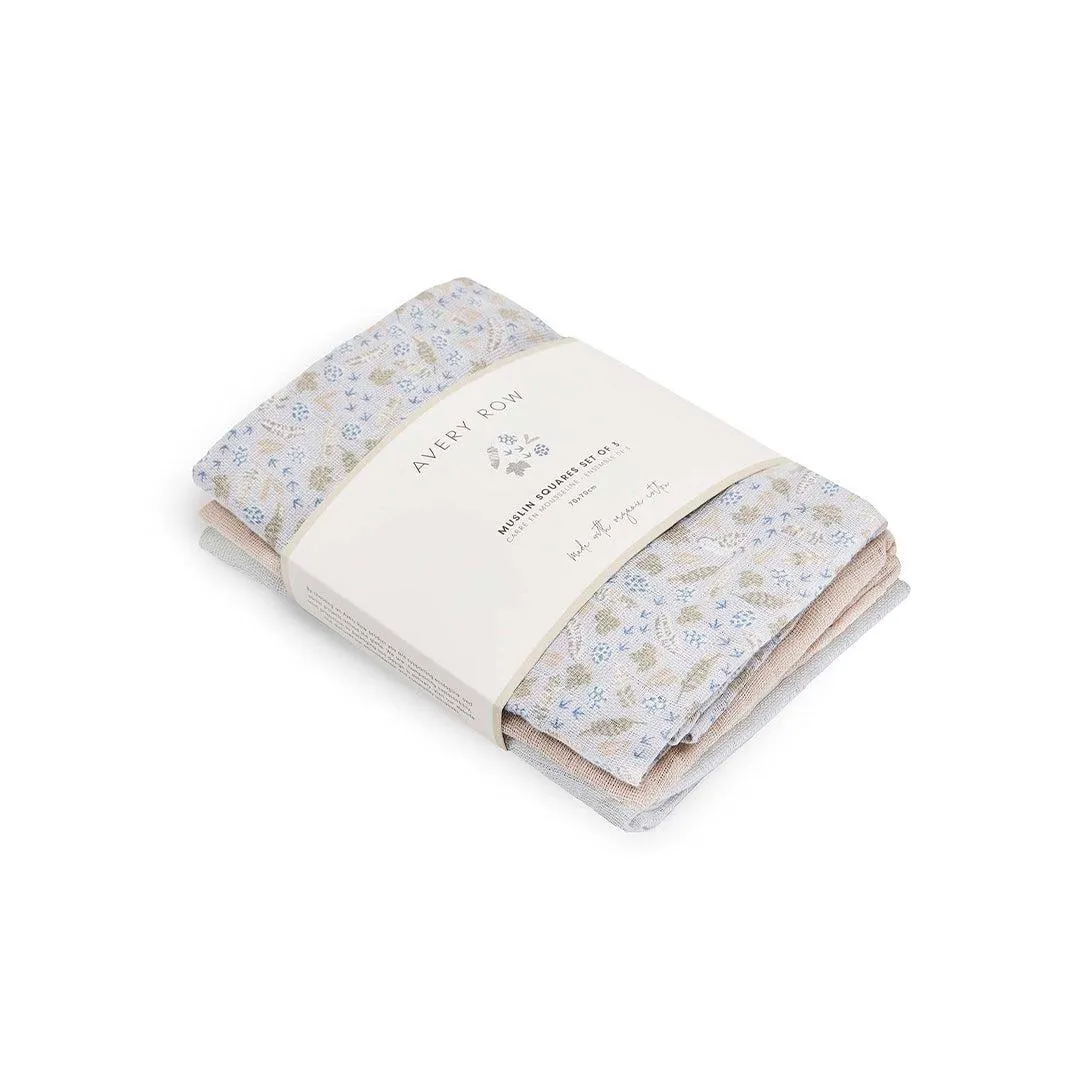 Avery Row Muslin Squares - Nature Trail - 3 Pack