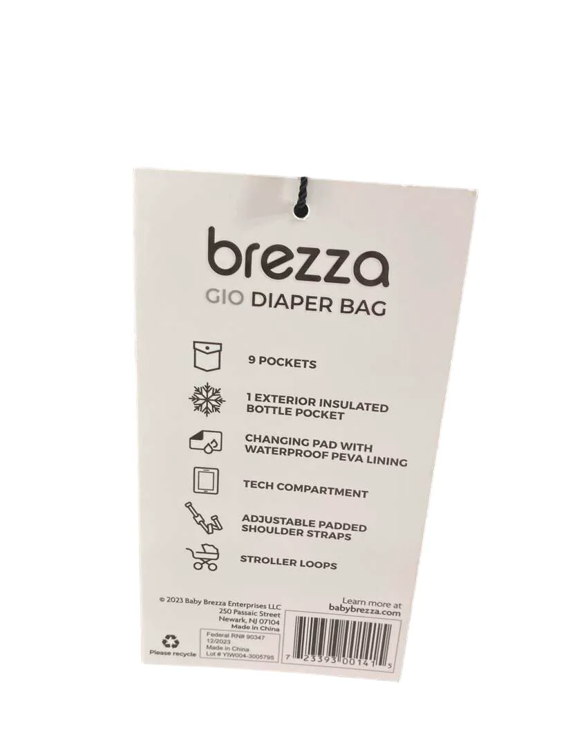 Baby Brezza Gio Diaper Backpack, Black