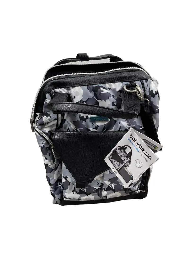 Baby Brezza Lucia Caddy Tray Diaper Bag, Floral