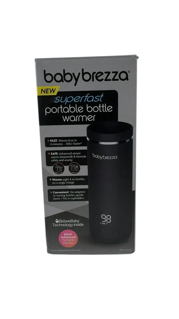 Baby Brezza Super Fast Portable Bottle Warmer, Black