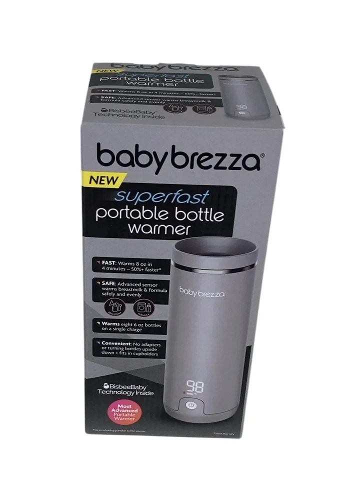 Baby Brezza Super Fast Portable Bottle Warmer, Gray