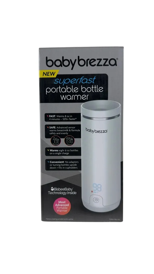 Baby Brezza Super Fast Portable Bottle Warmer, White