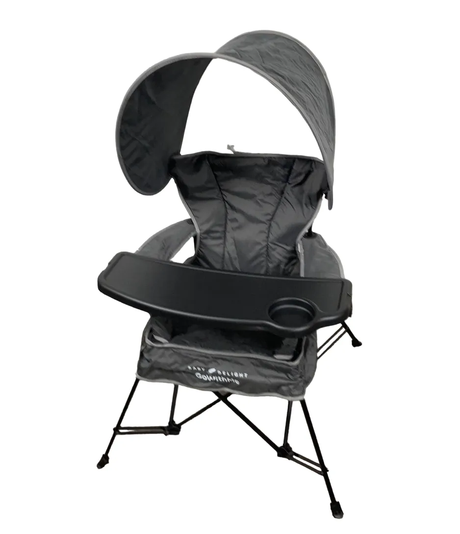 Baby Delight Go With Me Grand Deluxe Portable Chair For Kids, Grey