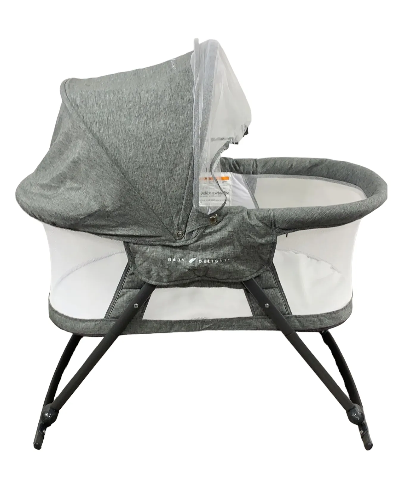 Baby Delight Go With Me Slumber Deluxe Portable Rocking Bassinet, Charcoal Tweed