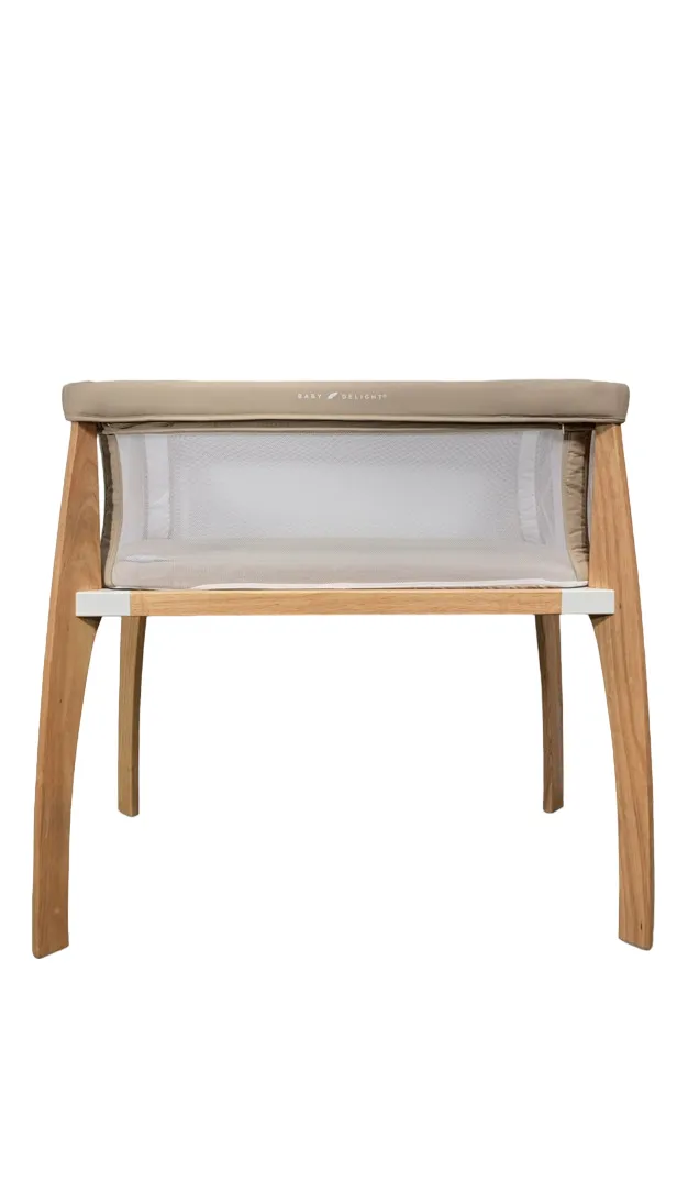Baby Delight Heirloom Willow Organic Wooden Bassinet, Organic Oat