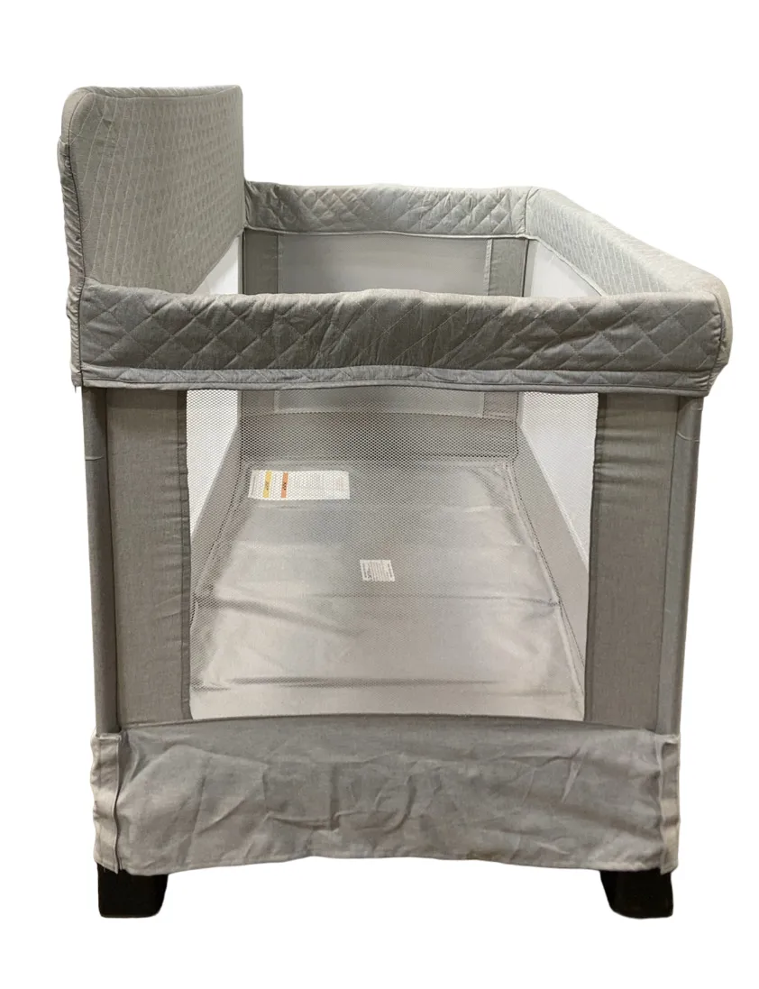 Baby Delight Horizon Full Size Mesh Crib, Quilted Pebble Grey