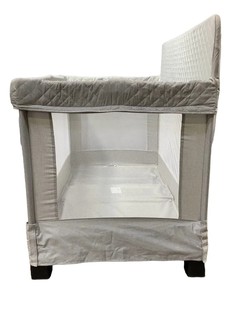 Baby Delight Horizon Full Size Mesh Crib, Quilted Pebble Grey