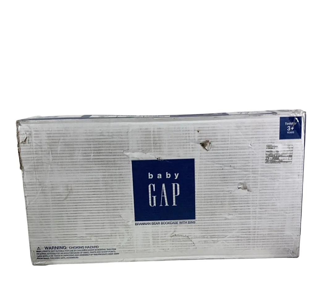 Baby Gap Brannan Bear Bookcase with Bins, Blush/Natural