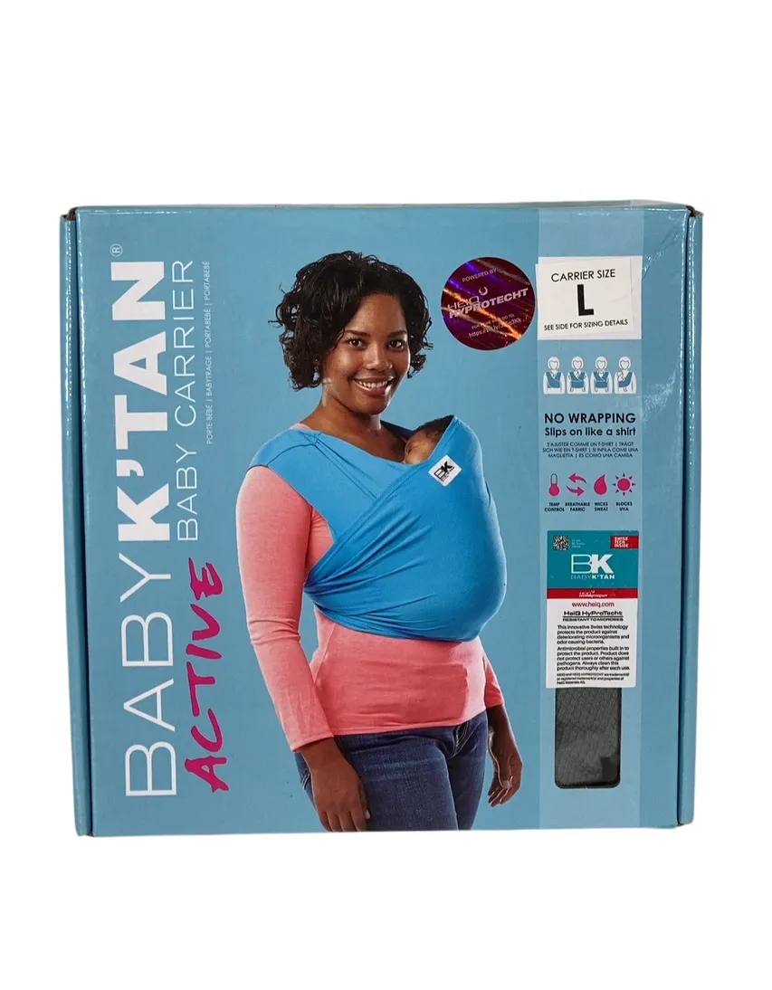 Baby K'tan Active Baby Carrier, Large (16-20 months), Active Oasis Black-Grey