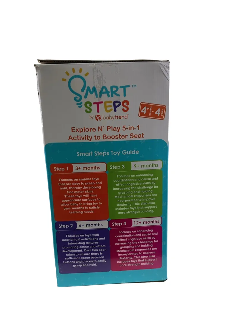 Baby Trend Smart Steps Explore N Play 5-in-1 Activity to Booster Seat, Blue Safari Fun