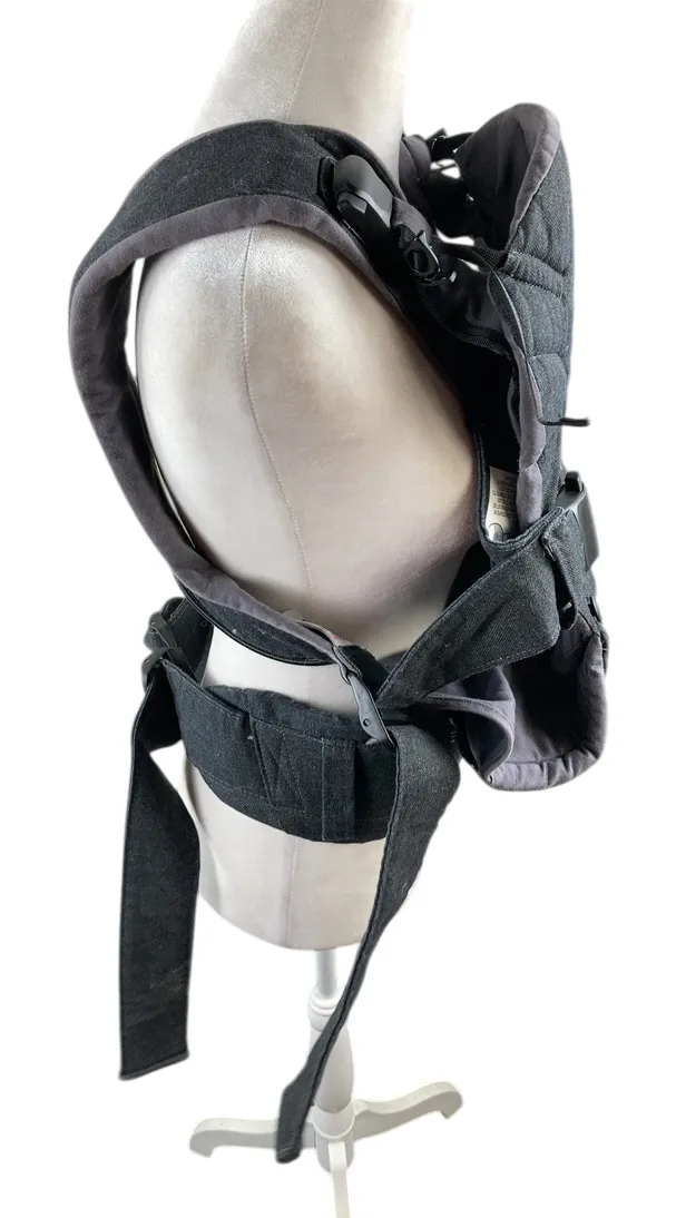 BabyBjorn Baby Carrier One, Denim Grey/Dark Grey Woven Mix