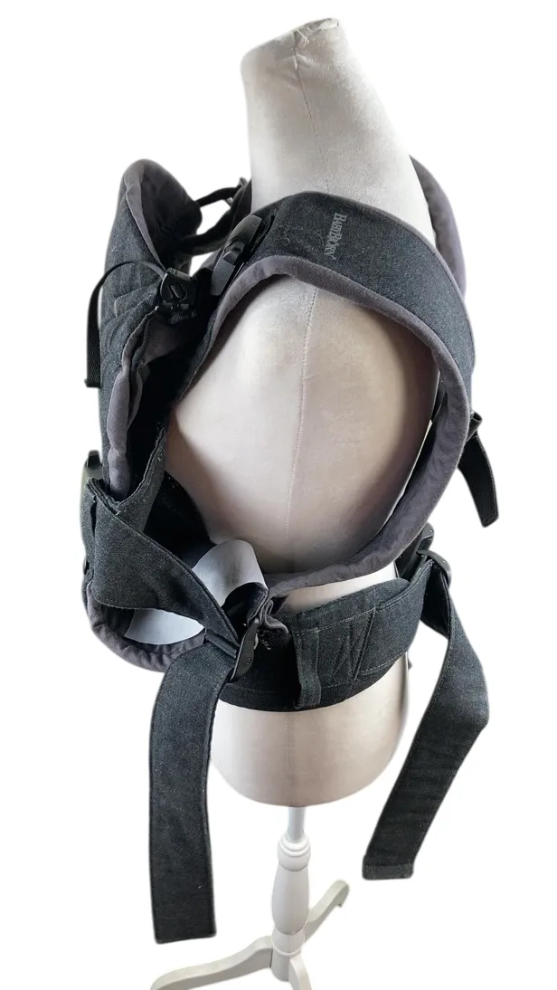 BabyBjorn Baby Carrier One, Denim Grey/Dark Grey Woven Mix