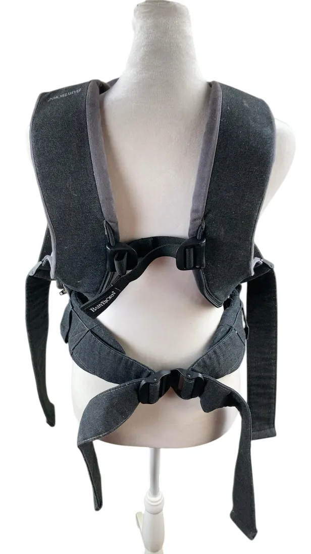 BabyBjorn Baby Carrier One, Denim Grey/Dark Grey Woven Mix
