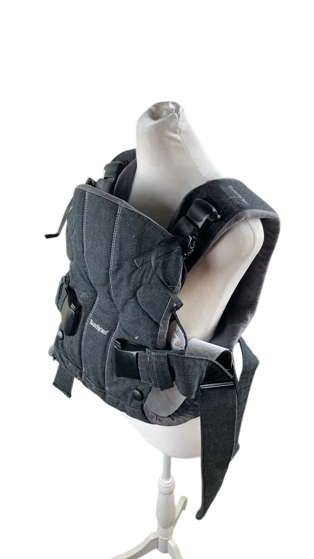 BabyBjorn Baby Carrier One, Denim Grey/Dark Grey Woven Mix