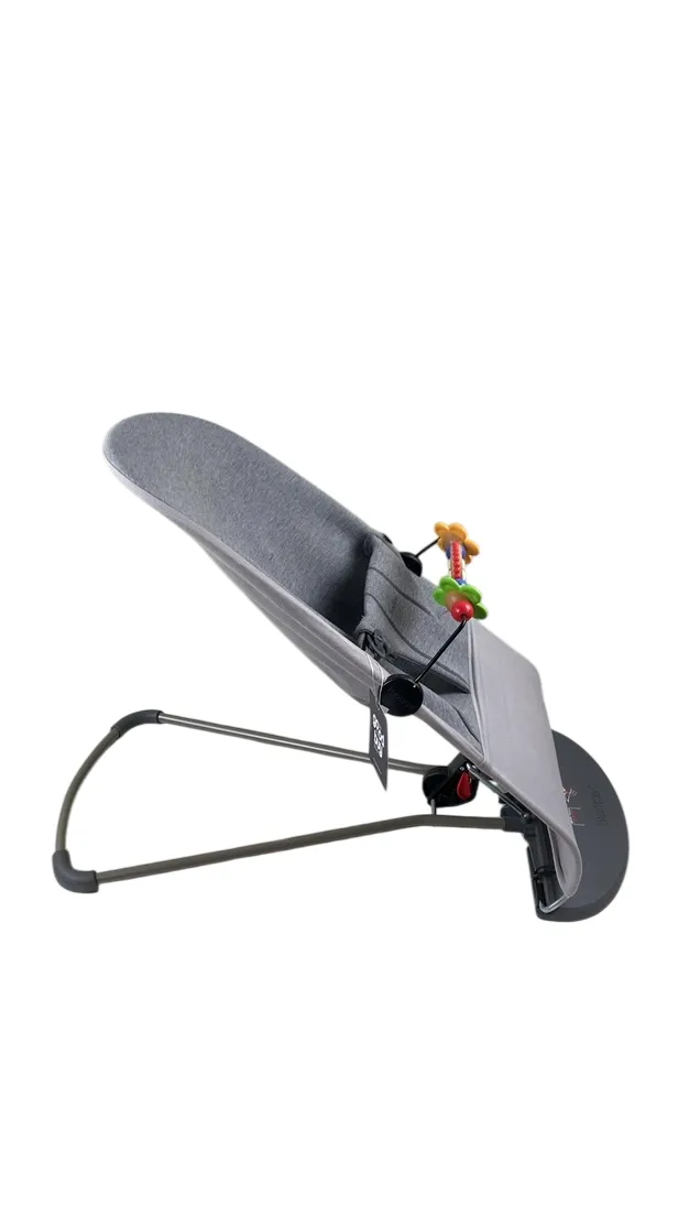 BabyBjorn Bouncer Bliss Bundle With Toy Bar, Googly Eyes, Dark Gray Frame, Light Gray 3D Jersey