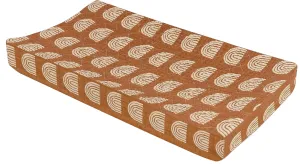 Babyletto Changing Pad Cover, Terracotta Rainbow
