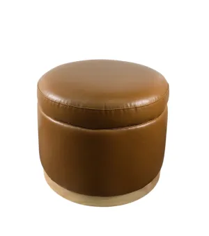 Babyletto Naka Storage Ottoman, Vegan Tan Leather/Light Base