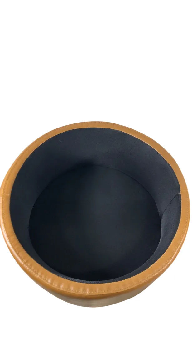 Babyletto Naka Storage Ottoman, Vegan Tan Leather/Light Base