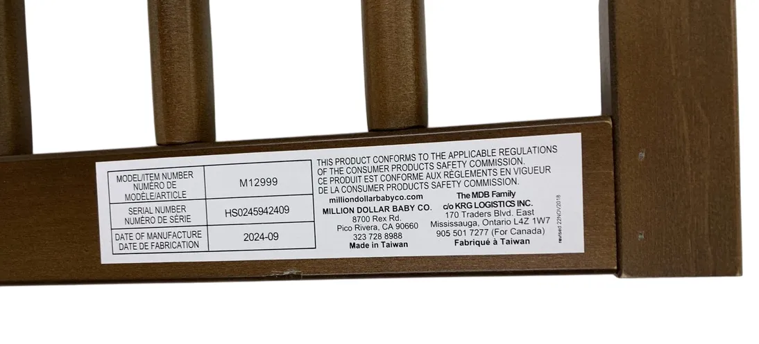 Babyletto Toddler Bed Conversion Kit (M12999) for Gelato Mini, Natural Walnut