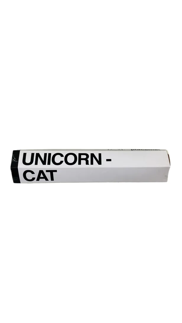 Bam Bam Boom Unicorn Cat Placemat, White