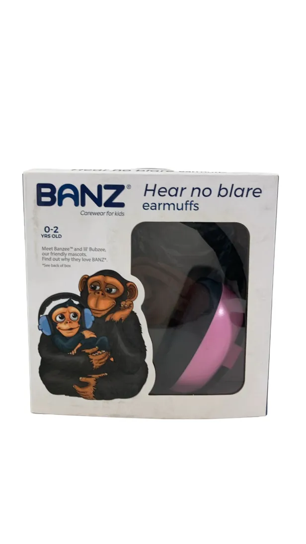 Banz Hear No Blare Earmuffs, Pink