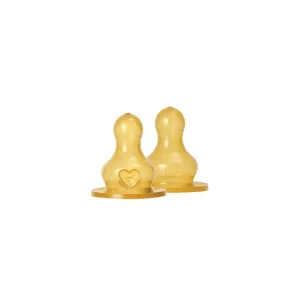 BIBS Bottle Nipple 2 Pack Latex Medium Flow - Clear