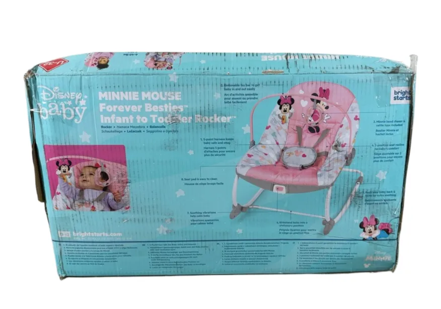 Bright Starts Infant to Toddler Rocker Seat, Minnie Forever Besties