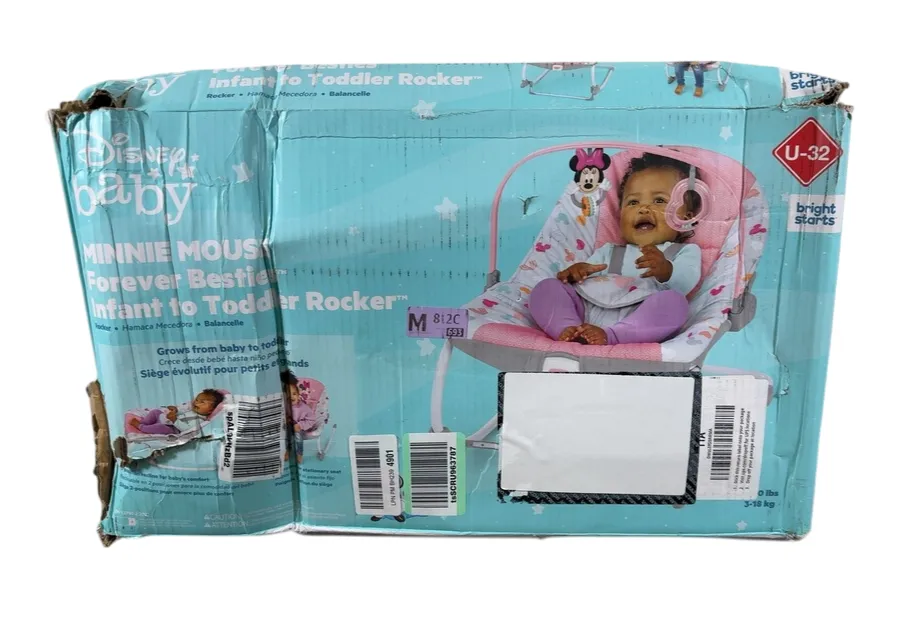 Bright Starts Infant to Toddler Rocker Seat, Minnie Forever Besties