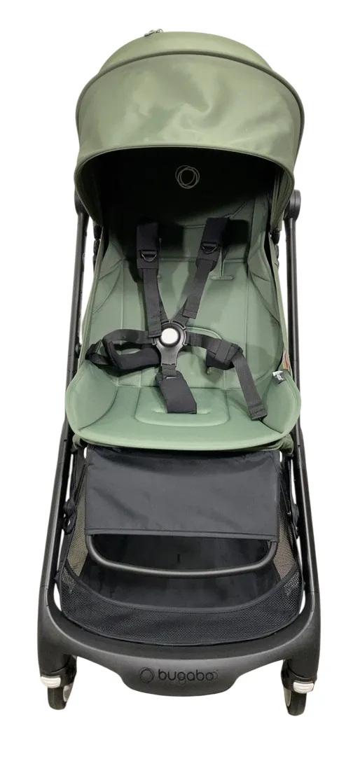 Bugaboo Butterfly Stroller, 2024, Black, Forest Green, Forest Green