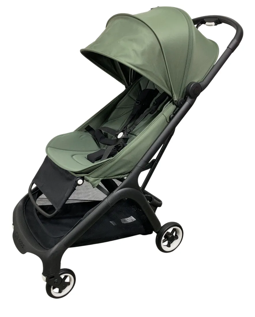 Bugaboo Butterfly Stroller, 2024, Black, Forest Green, Forest Green