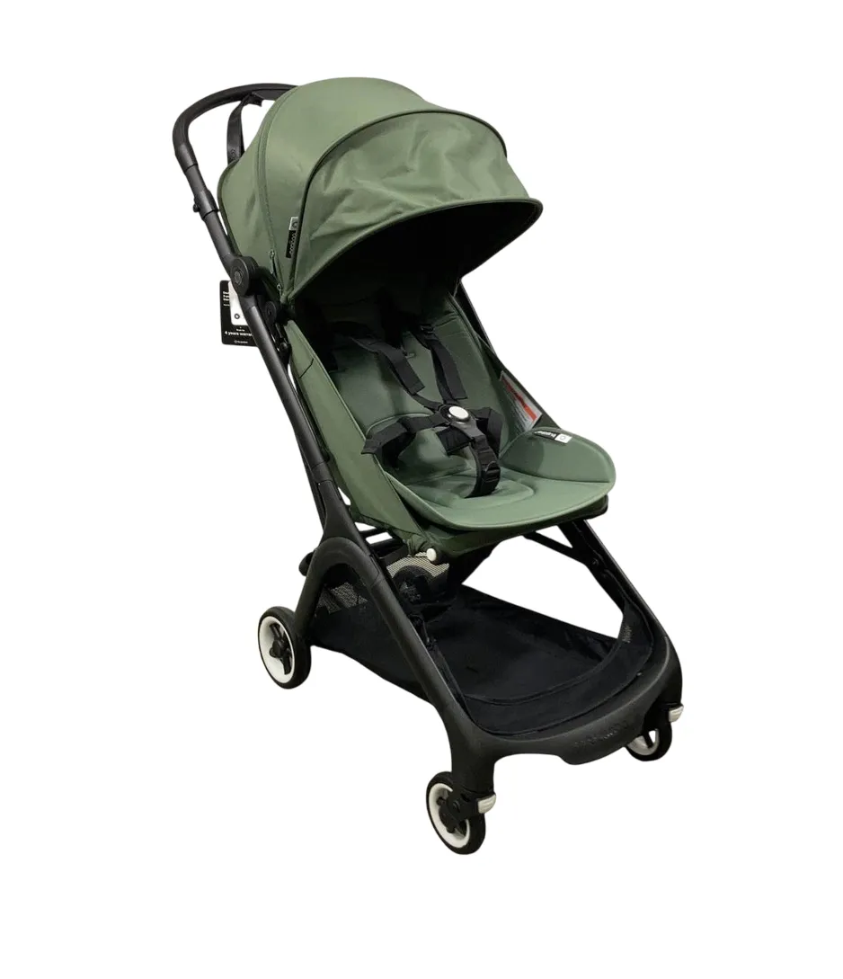 Bugaboo Butterfly Stroller, 2024, Black, Forest Green, Forest Green