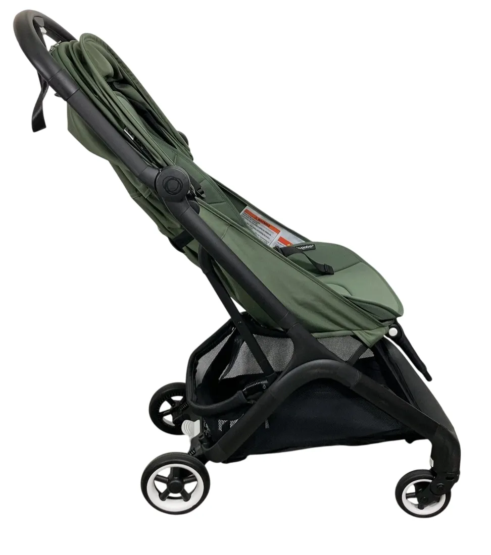 Bugaboo Butterfly Stroller, 2024, Black, Forest Green, Forest Green
