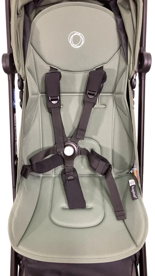 Bugaboo Butterfly Stroller, 2024, Black, Forest Green, Forest Green