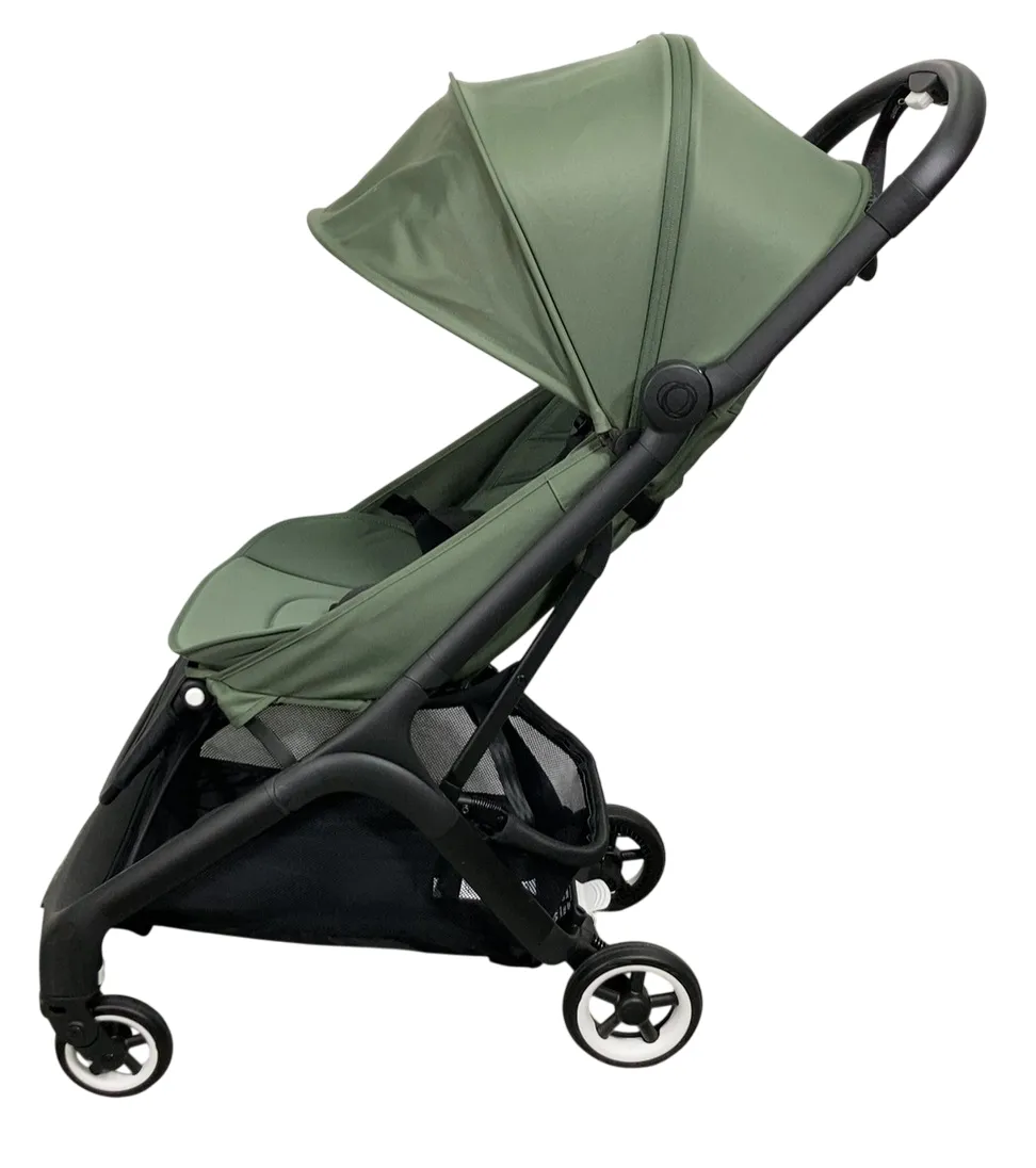 Bugaboo Butterfly Stroller, 2024, Black, Forest Green, Forest Green