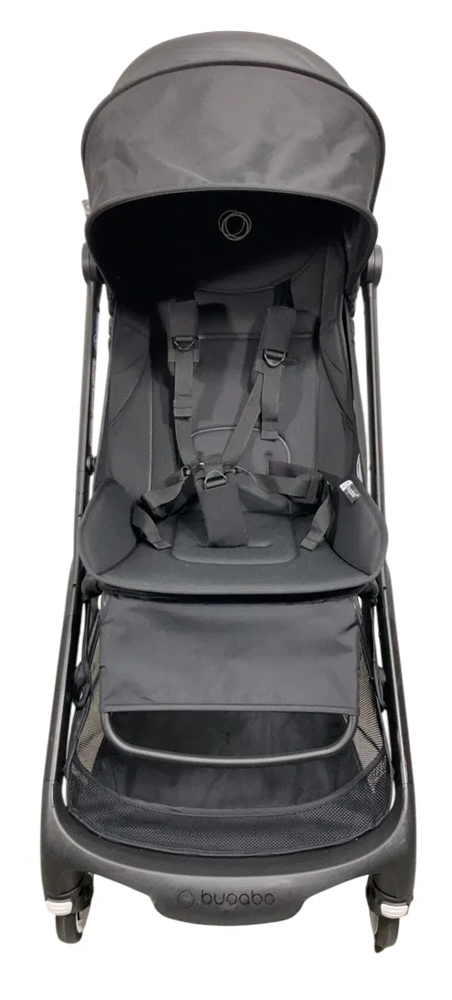 Bugaboo Butterfly Stroller, 2024, Black, Midnight Black, Midnight Black