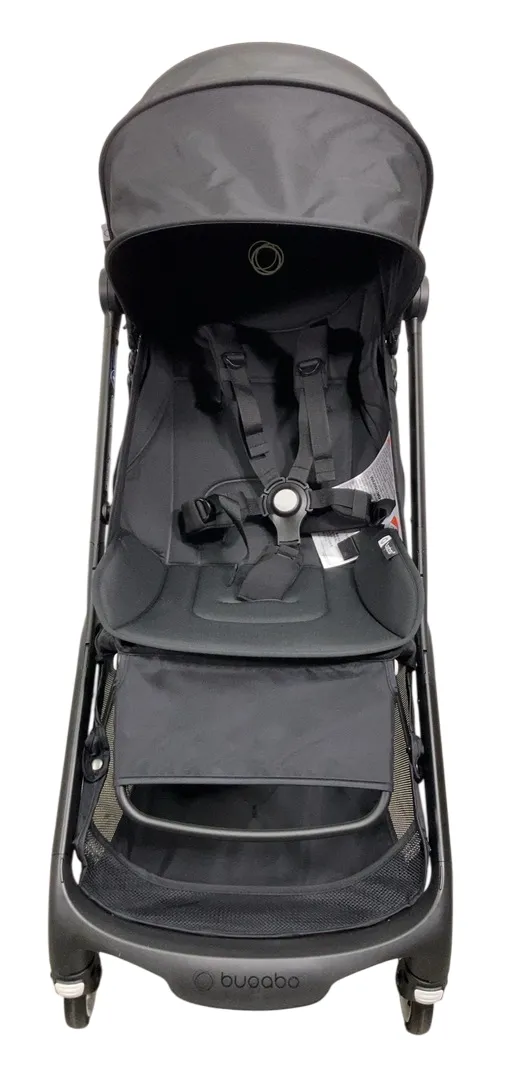 Bugaboo Butterfly Stroller, 2024, Black, Midnight Black, Midnight Black