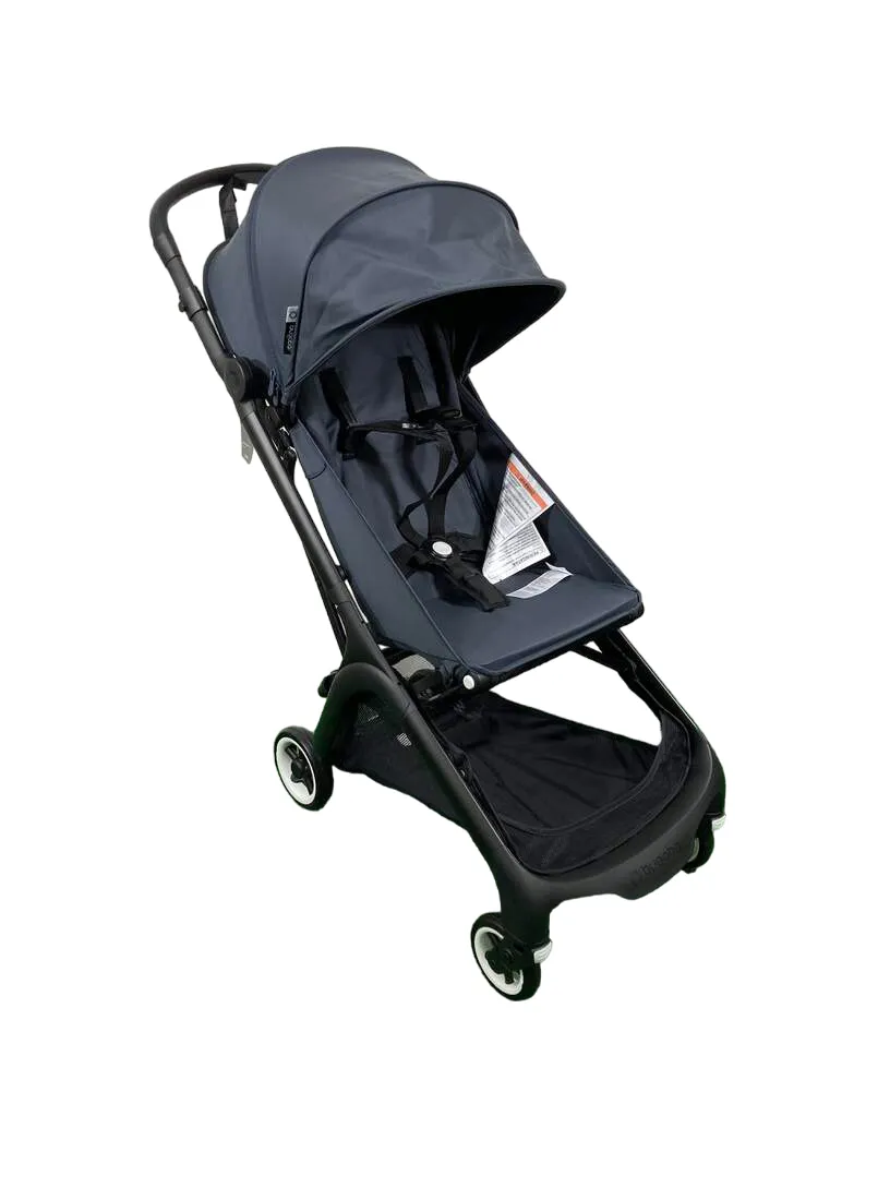 Bugaboo Butterfly Stroller, 2024, Black, Stormy Blue, Stormy Blue