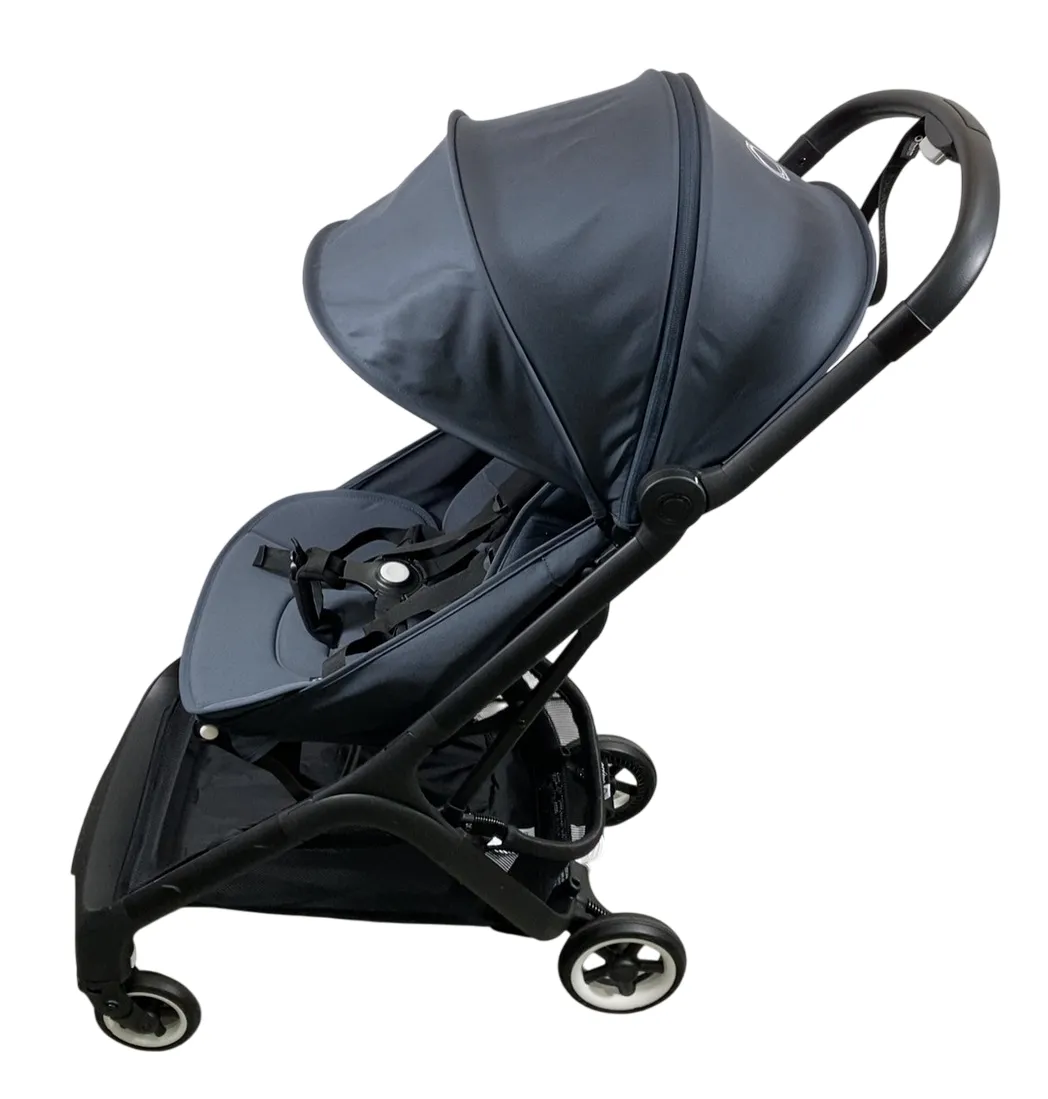 Bugaboo Butterfly Stroller, 2024, Black, Stormy Blue, Stormy Blue