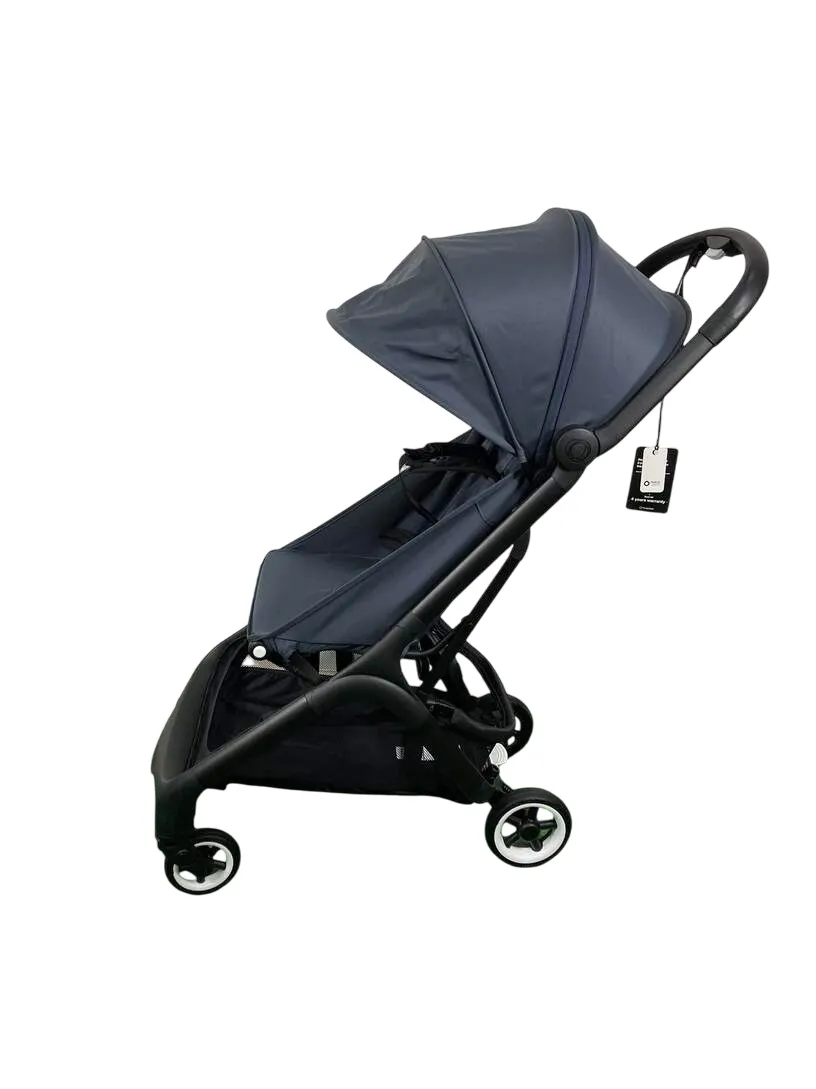 Bugaboo Butterfly Stroller, 2024, Black, Stormy Blue, Stormy Blue